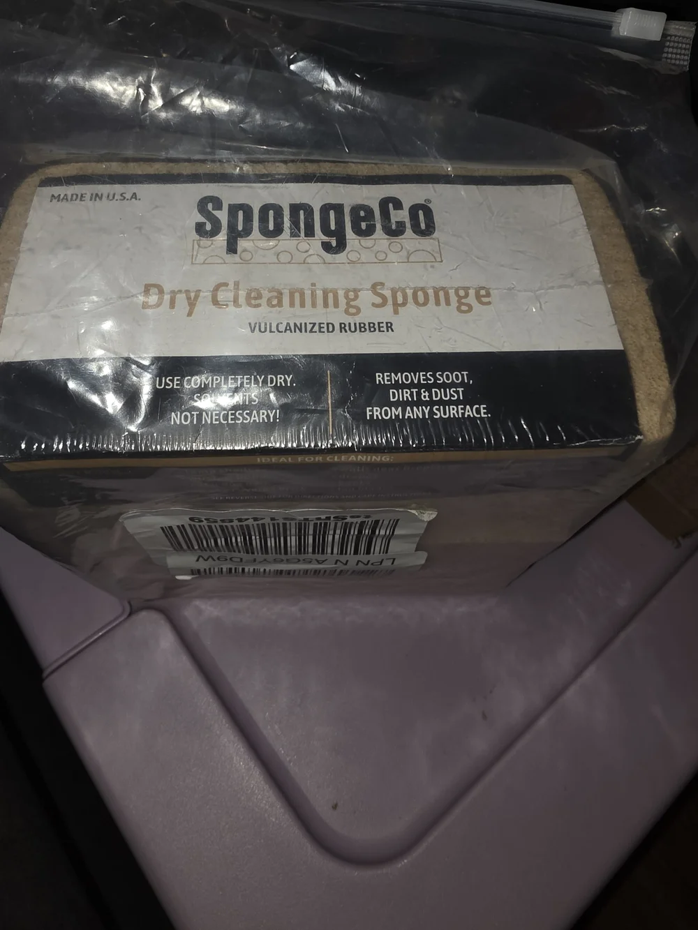 Dry Cleaning Sponge - Beige Vulcanized Rubber